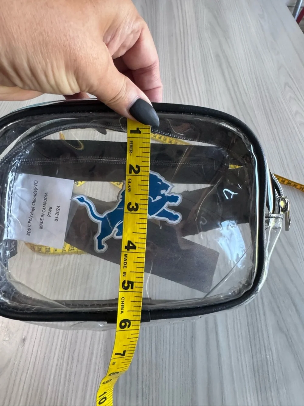 NEW! Clear PVC Detroit Lions Cosmetic Pouch/FANNY PACK
